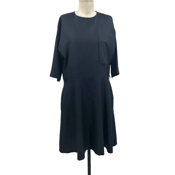 Maison Kitsuné Jade Loose Cut Dress in Navy Blue Size 38  / US 6‎ **Flawed - Picture 2 of 13
